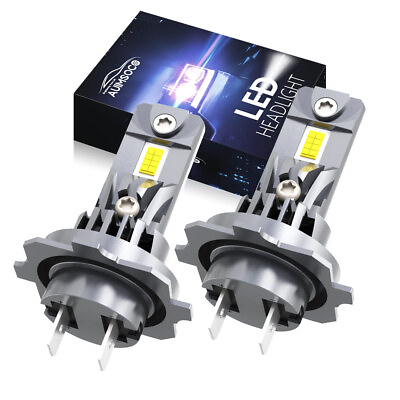 #ad H7 LED Headlights Bulbs 10000K High Low Beams Kit Combo Super White Bright 2Pcs $44.99