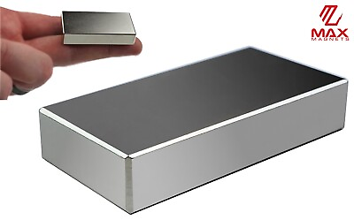 #ad Max Magnets Super Strong N52 Neodymium Large Block Magnet 2quot;x1quot;x3 8quot; Rare Earth $14.99