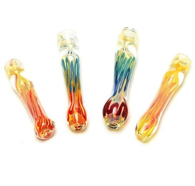 #ad 2 Pack: 3quot; Glass Tobacco Pipes Glass One Hitter 2pcs Special $7.50