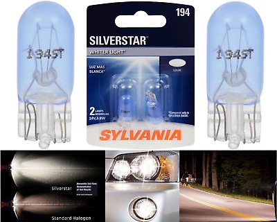 #ad Sylvania Silverstar 194 3.8W Two Bulbs Rear Side Marker Parking T10 Replace Fit $12.35