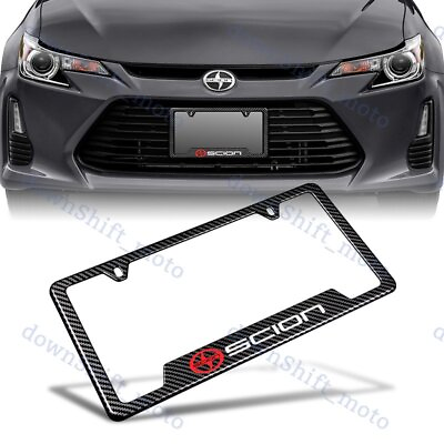 #ad For SCION Carbon Fiber Look License Plate Frame ABS X1 New $12.86