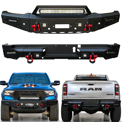 #ad Vijay For 2021 2023 Dodge Ram 1500 TRX Front or Rear Bumper w D rings and Lights $529.49
